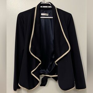 Sophisticated Black Blazer with Cream Accents